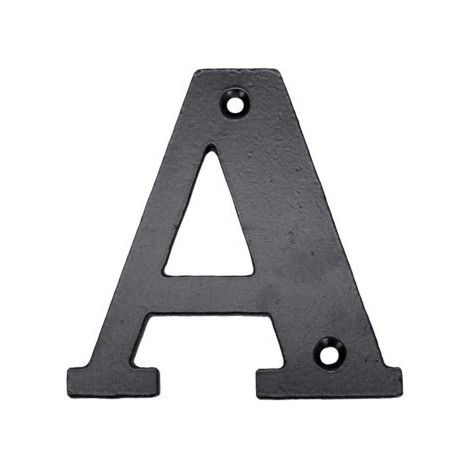 Letra Señal Clavar 100Mm "A" Hierro Forjado Negro (1/5)