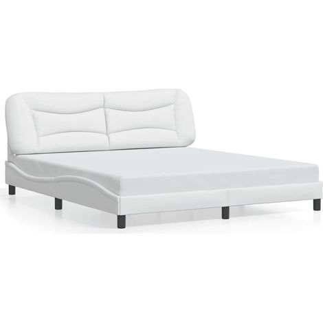 Maison Exclusive - Giroletto senza Materasso Hvar Bianco 180x200 cm in Similpelle