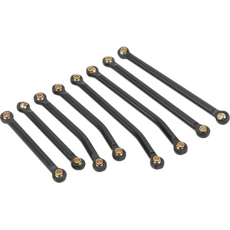Kit de biellettes de direction en alliage d'aluminium à dégagement élevé pour crawler RC Traxxas 1/18 (noir) (1/5)