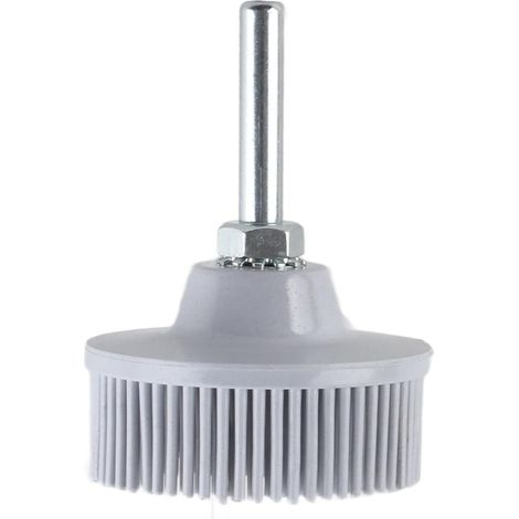 Brosse à disque de perceuse électrique de 2 pouces brosse abrasive en caoutchouc émeri brosse de polissage d'ébavurage gris (1/5)