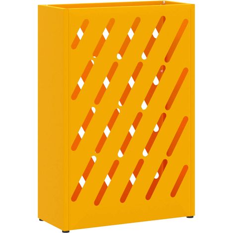 Porte-parapluie jaune moutarde 28 x 12 x 41 cm Acier (1/5)