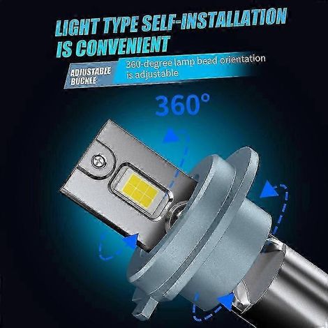 -Fuente de alimentación 24v Faro LED para camión H7 LED Canbus H1 H3 H4 H11 9005 Hb3 9006 Hb4 9012 Hir2 Luz para camión Bombilla de faro de 24v (H4) (1/3)