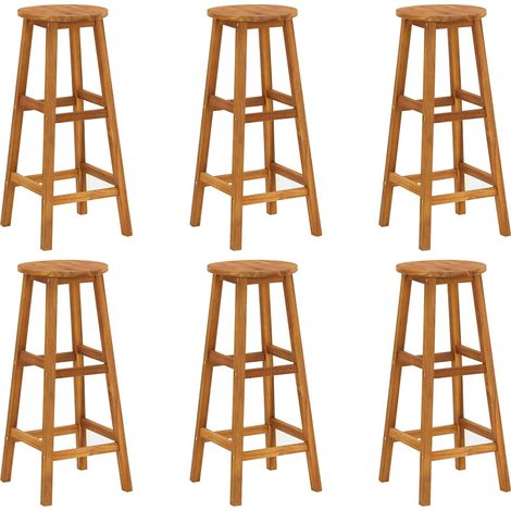 Maison Exclusive - Taburetes de cocina 6 unidades madera maciza d