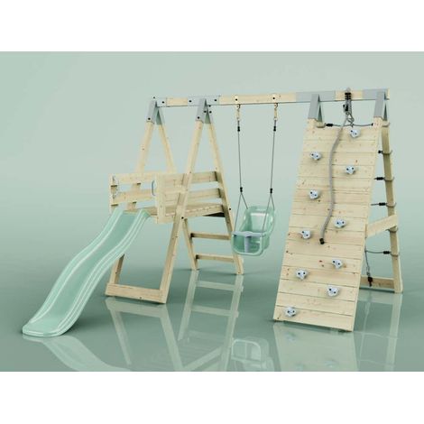 PolarPlay Klettergerüst Hummel aus Holz in Grün (1/5)
