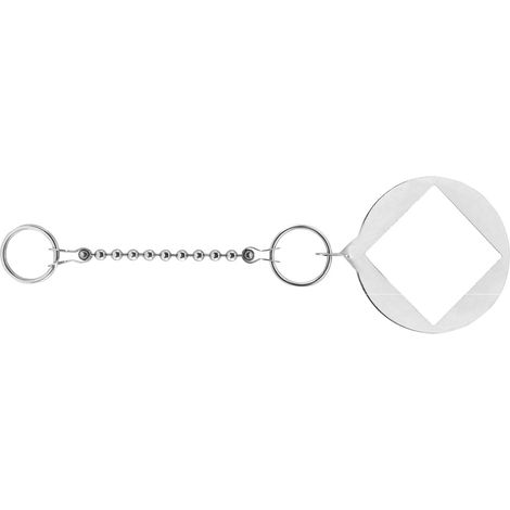 STEDO KETTENHALTERGARN. 30 CM MS VER- CHR. STANDHAHNRING ECKIG
