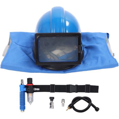 TONYSA Casque de sablage, entrée 1/4 pouces, filetage 13mm, protection de capot de sablage pour la pulvérisation