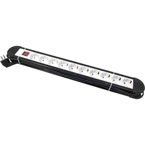 Regleta de enchufe 10 Tomas 1,5 m cable 3g1.5mm2 c/interruptor (1/4)