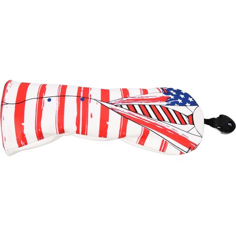 Housse de tête de club de golf en PU imperméable avec motif drapeau américain (1/5)
