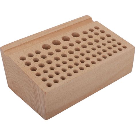 Porte-outils en cuir en forme de losange, table à outils en bois de hêtre poreux, porte-outils imprimé, boîte de rangement, kit de bricolage en cuir cousu main) (1/5)