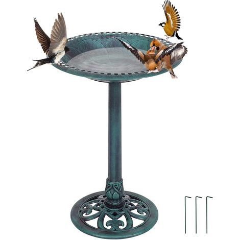 Vogelfutterschale, 50 cm hoch, 72 cm breit, aus antikem Kunstharz, für den Außenbereich, Gartenstall (1/5)