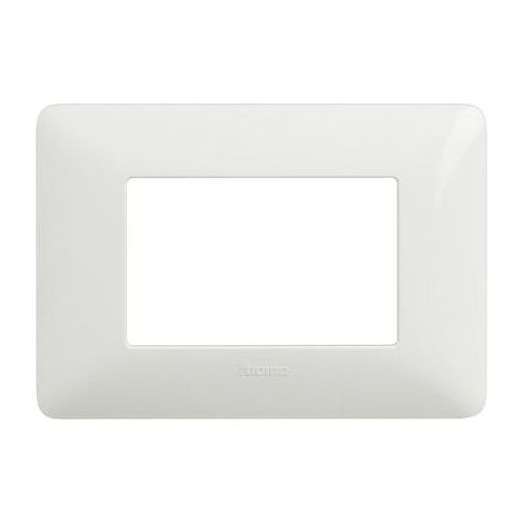 Placa eléctrica 3 módulos blanca autoportée