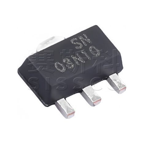 Boîtier Changdian CJA03N10S SOT-89, courant de 3 A, tension de tenue de 100 V, puce de composant électronique à effet de champ MOS à canal N, 5 unités, 5 unités.