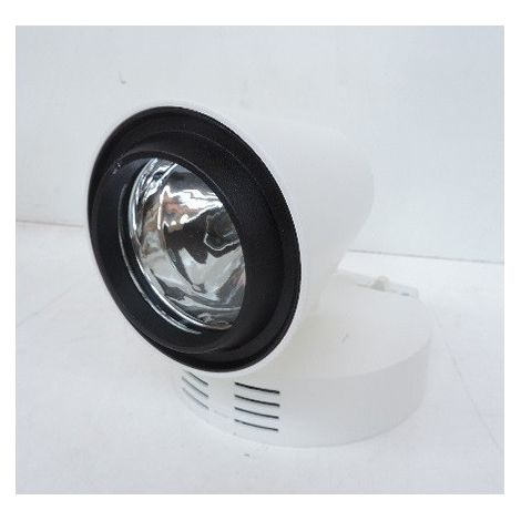 Projecteur blanc pour rail électrique 3 allumages lampe iodure 70W G8.5 (non incl) ballast 230V SIBIL TRAJECTOIRE 004321