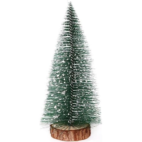 Conjunto de 2 miniárboles de Navidad artificiales, 30 cm - Decoración de mesa - Adornos navideños - Ideales para Navidad, fiestas y proyectos de bricolaje - Verde (1/5)
