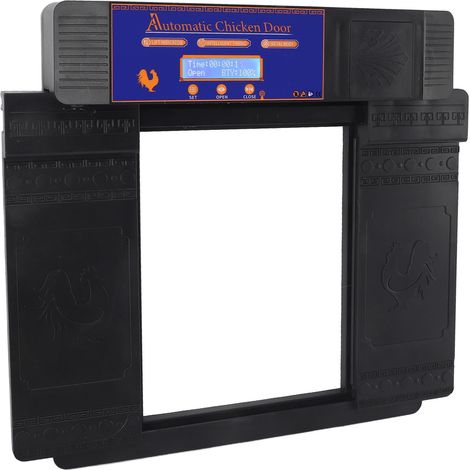 Porte de poulailler automatique électrique à double porte avec indicateur de batterie faible (1/5)