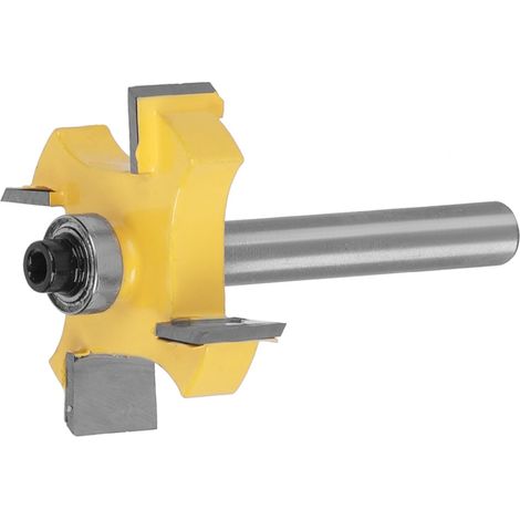 4-schneidiger Hartmetallfräser, Fräswerkzeug, Holzbearbeitungszubehör, 4-schneidiger T-Nutfräser 6x3/8 (1/5)