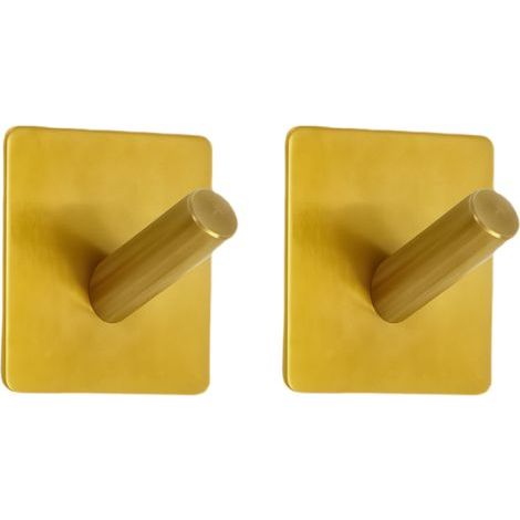 TAISHENGDA-Lot de 2 Crochets Muraux Adhésifs en Acier Inoxydable Sans Perçage – Crochet Autocollant Puissant Étanche pour Cuisine Salle de Bain Porte (1/5)