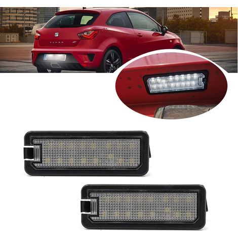 Lot de 2 feux de plaque d'immatriculation LED Canbus pour MK4 IV Altea XL 6000 K Xenon Blanc (1/5)