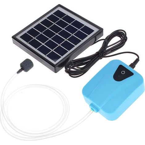 Pompe à oxygène solaire pour aquarium, bassin à poissons, oxygénateur d'eau, pompe à air pour bassin (1/4)