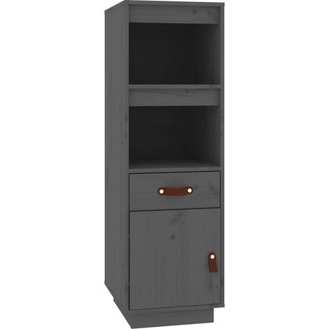 Maison Exclusive - Aparador alto de madera maciza de pino gris 34 (1/5)