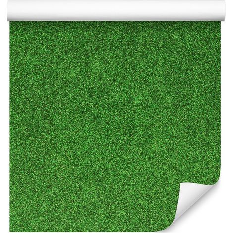 Papier peint vert pailleté, motif central vert pour salon et chambre 50x1000 cm (1/5)