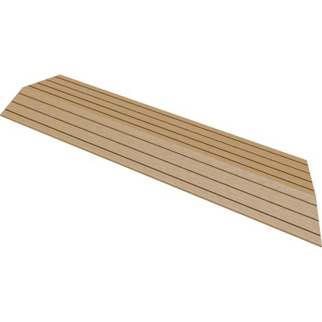 ML-Design Bordure de Finition WPC Coin Droit Teck pour Dalles de Sol Clipsable, 38x2x7,5 cm, Aspect Bois, Cornière de Terrasse Striée, Bords de Carreaux Antidérapantes, Baguette d'Angle (1/5)