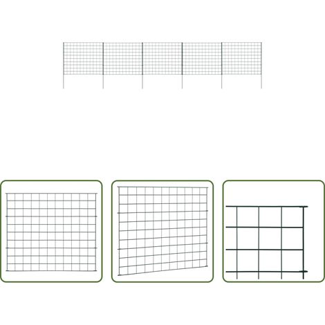 vidaXL Clôture pour étang - Ensemble de clôture de jardin 77,5x64 cm vert (1/5)