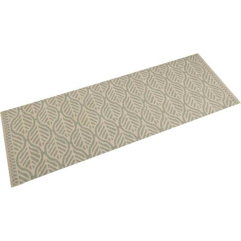 Küchenteppich Waschbar Blätter 60x180 cm Samt