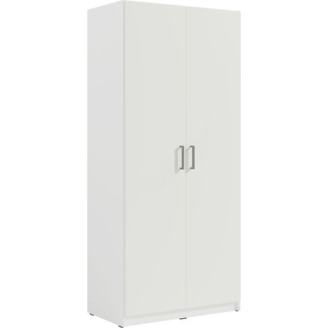 Kleiderschrank 2-türig, 92cm breit, weiß, TRIEST-166 (1/4)