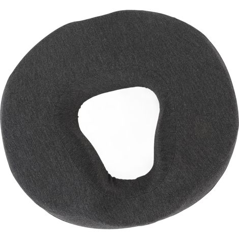 Coussin Anneau Fauteuil Bureau Mousse Mémoire Forme Soulage Coccyx Post-Partum Grossesse Gris Foncé (1/5)