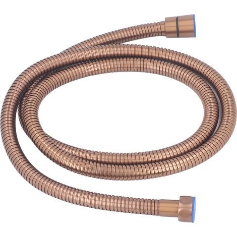 Flexibler Edelstahl-Duschschlauch mit Warm- und Kaltwasserregelung, 1,5 Meter, Roségold, für Badezimmer-Warmwasserbereiter (1/5)