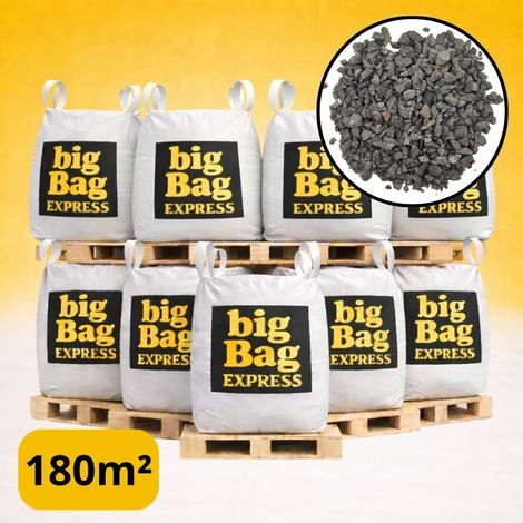 PACK 9 X BIG BAG de +/- 1,5T ≃ 180M² Gravillon “Grain de Riz” Gris Ø 2/6 mm - Livraison PREMIUM (1/4)