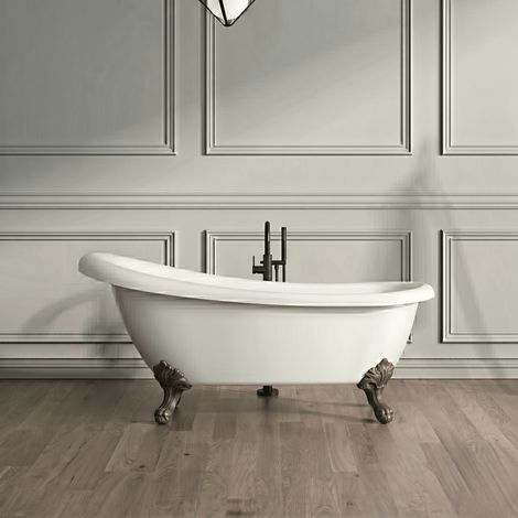 Bañera con patas RICHMOND  155 cm patas ÁGUILA BRONCE ENVEJECIDO