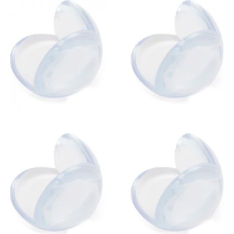 CONFEZIONE DA 4 PEZZI - PARASPIGOLI IN SILICONE ADESIVI TRASPARENTI Ø25MMx4MM