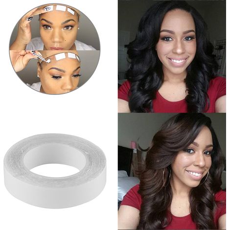 Ruban adhésif double face pour perruque à lacets, colle résistante pour extensions de cheveux, bande de maintien longue durée, lot de 2, transparent et invisible. (1/5)