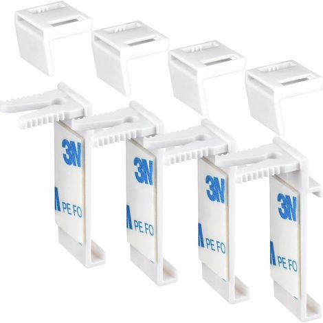 Lot de 4 supports de serrage pour store enrouleur double sans perçage Accessoires de rechange pour PVC, fenêtre en bois, battant de porte (1/5)
