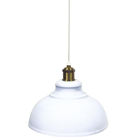 Hänge-Deckenleuchte der Serie "Akure" E27 (maximal 40W 230V) IP20 Ø20cm weiße Farbe