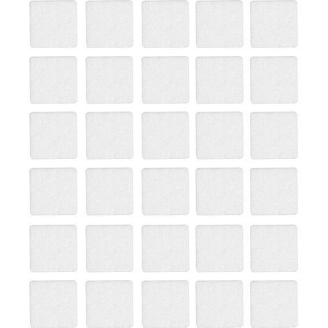 Patins en feutre auto-adhésifs blancs (lot de 30) 15 x 15 mm Vorstahl (1/5)