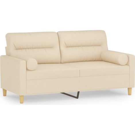 Maison Exclusive - Divano a 2 Posti con Cuscini Crema 140 cm in Tessuto