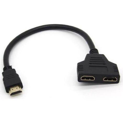 Cavo adattatore HDMI a 2 porte per console Nintendo Switch, televisore, TV, oro, 3D, Full HD, 4K, schermo 1080p, prolunga (1/4)