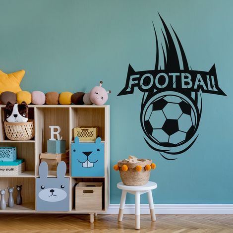 Sticker Mural - Football - 17x23 cm - Noir (1/3)