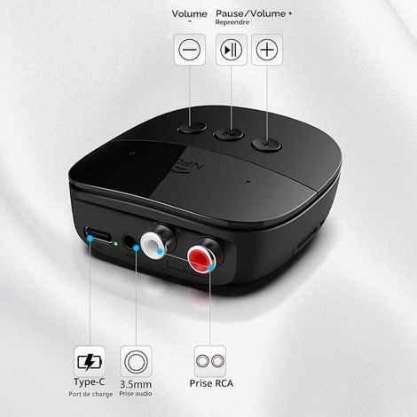 Antenne Radio FM Dab Intérieur 75 Ohm Base Magnétique, Câble de 300cm et Connecteurs, pour Chaine HiFi, Récepteur Stéréo, Radio Maison, pour Tuner HiFi (1/4)