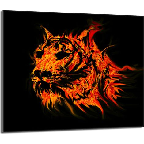 Glasschutzplatte für den Herd 60x52 Tiger (1/5)
