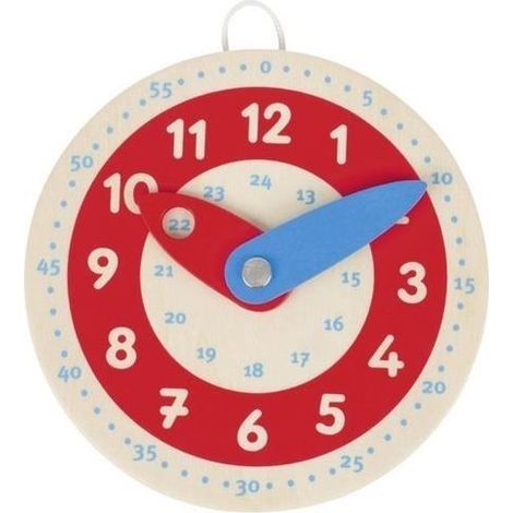 Reloj de madera para aprender la hora, Goki