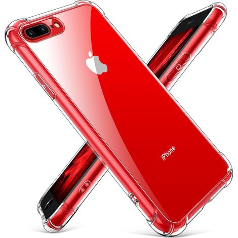 CUSTODIA PROTETTIVA TRASPARENTE PER APPLE IPHONE 7 Plus 8 Plus 5.5" ANGOLI RINFORZATI (1/5)