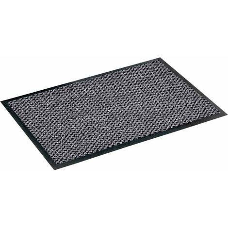 Tapis de sol absorbant 40x60cm gris – 100 % polypropylène sur semelle PVC – Épaisseur 6,5 mm – Pour trafic normal jusqu'à 500 passages/jour – Idmat - CAHORS4060 (1/5)