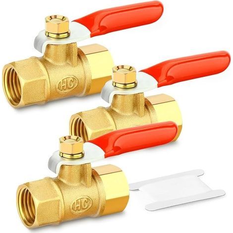 Stück 1/4 Zoll Mini-Kugelhahn-Absperrschalter aus Messing, 1/4 Zoll FBSP-Gewinderohrverschraubung (1/5)