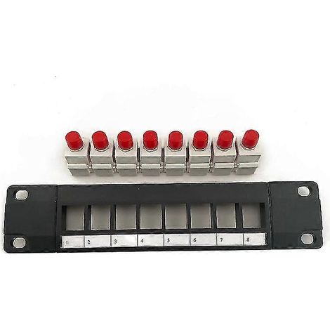 Panneau de brassage mural FC 8 ports, compatible 10G, format 1U, UTP 19 pouces