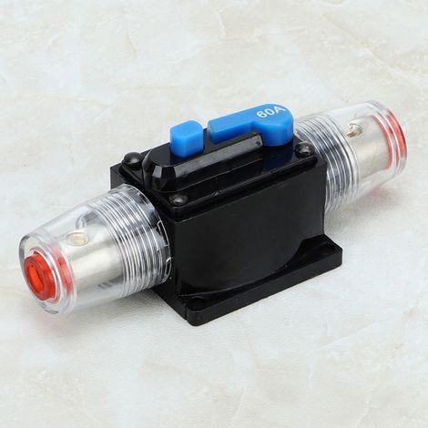 Disjoncteur 12V 60A pour voiture bateau audio, fusible à réarmement manuel, interrupteur de protection, coupe-circuit auto, 1 pièce. (1/5)