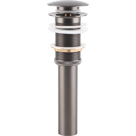 Robinetterie de lavabo en laiton G1 1/4" avec bouchon pop-up sans trop-plein, finition huilée brossée (ORB) (1/5)
